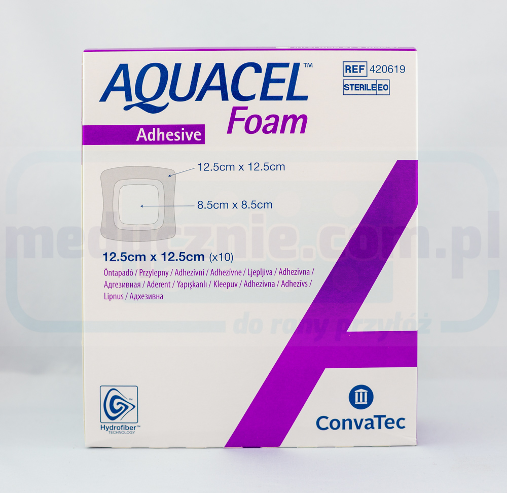 Aquacel Foam Adhesive 12,5*12,5cm wielowarstwowy opatrunek piankowy 1szt